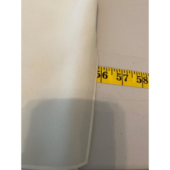 Ivory Draped Front Sleeveless Formal Maxi Dress Beaded Shoulders Small - Picture 3 of 6